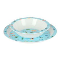 SET DE PLATOS, CUBIERTOS Y VASO SAFTA PREESCOLAR "COCHES" SAFTA25 ENERO 342493933