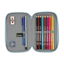 ESTUCHE CREMA DOBLE PEQ 28 PCS RECICLABLE NATIONAL GEOGRAPHIC "BELOW ZERO" 412109854 19,5*12,5 SAFTA