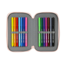 ESTUCHE CREMA DOBLE PEQ 28 PCS HELLO KITTY "HAPPINESS GIRL" 412116854 19,5*12,5 SAFTA22