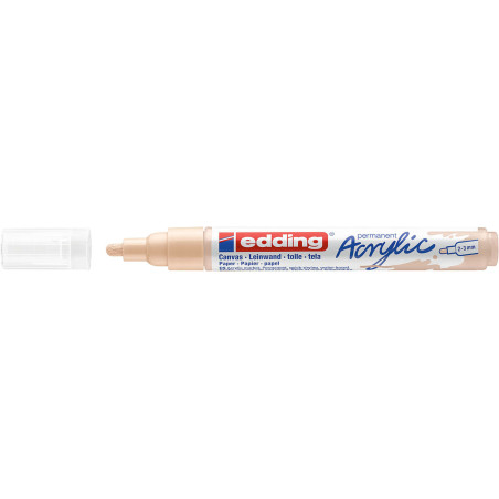 MARCADOR EDDING N.º 5100 ACRILICO 2-3 MM BEIGE CALIDO COLOR 255 UNIDAD