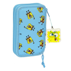 ESTUCHE CREMA DOBLE PEQ 28 PCS BOB ESPONJA "POSITIVE VIBES" 412191854 19,5*12,5 SAFTA22