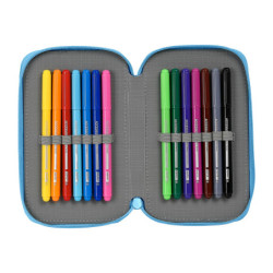 ESTUCHE CREMA DOBLE PEQ 28 PCS BOB ESPONJA "POSITIVE VIBES" 412191854 19,5*12,5 SAFTA22
