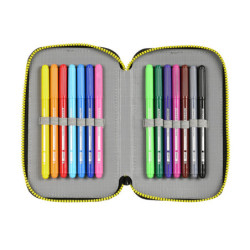 ESTUCHE CREMA DOBLE PEQ 28 PCS BATMAN "COMIX" 412204854 19,5*12,5 SAFTA22