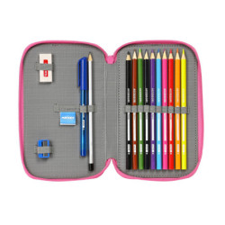 ESTUCHE CREMA DOBLE PEQ 28 PCS MINNIE MOUSE "LUCKY" 412212854 19,5*12,5 SAFTA22