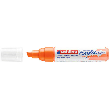 MARCADOR EDDING N.º 5000 ACRILICO 5-10 MM NARANJA NEON COLOR 66 UNIDAD