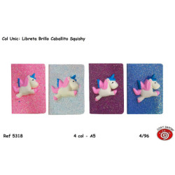 LIBRETA SORT PURPURINA SQUISHY UNICORNIO 5318