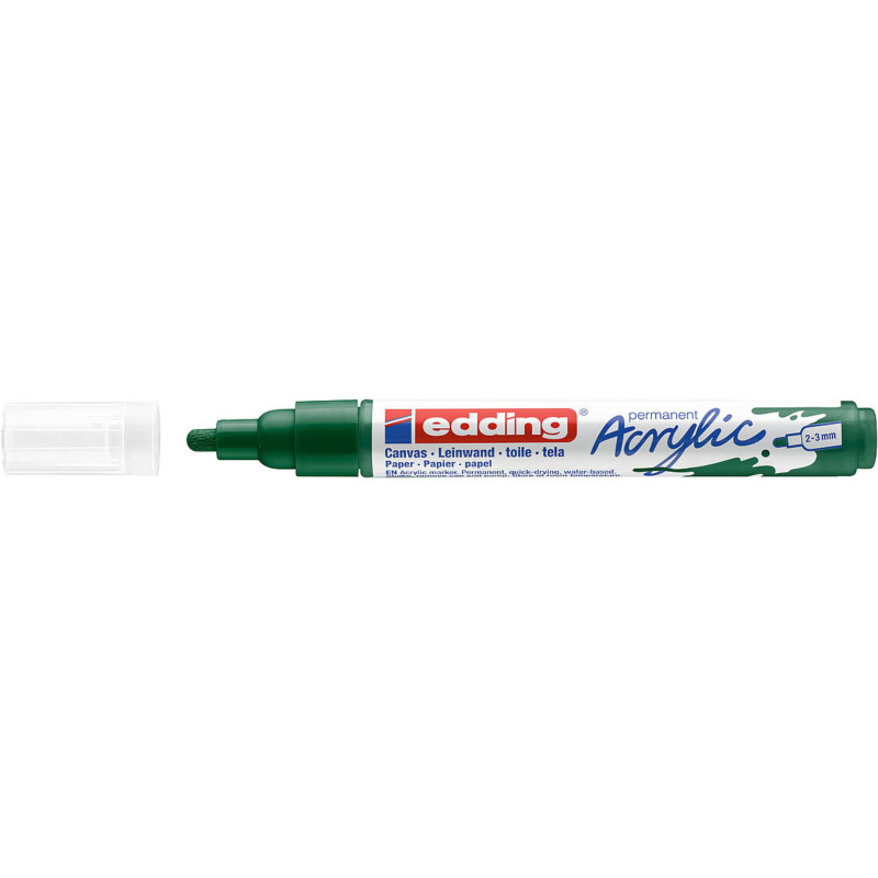 MARCADOR EDDING N.º 5100 ACRILICO 2-3 MM VERDE MUSGO COLOR 904 UNIDAD