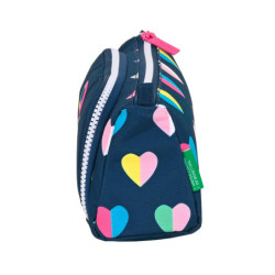 PORTATODO CON BOLSILLO DESPLEGABLE VACIO BENETTON "CORAZONES" 412250917 11*20 SAFTA22