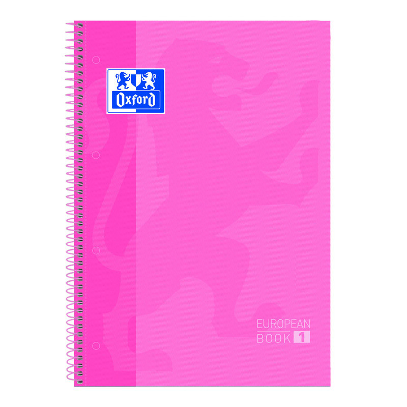 CUADERNO ENRI OXFORD SCHOOL EUROPEAN A-4  80H HZTAL ROSA 400078124