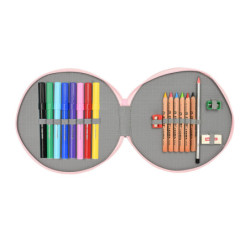 ESTUCHE CREMA REDONDO 18 PCS. PEPPA PIG "HAVING FUN" 412272633 3,5*21 SAFTA22