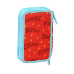 ESTUCHE CREMA DOBLE PEQ 28 PCS SUPERTHINGS "KAZOOM KIDS" 412276854 19,5*12,5 SAFTA22