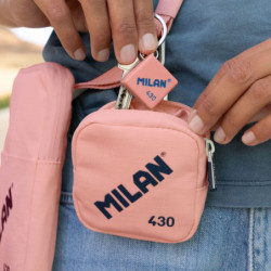 MONEDERO PEQUEÑO MILAN 430 SINCE 1918 ROSA 62104SNCP