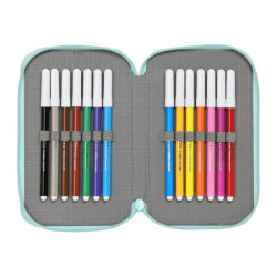 PLUMIER DOBLE PQÑO 28 PCS BOB ESPONJA "STAY POSITIVE" SAFTA23 ENERO 412291854