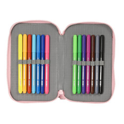 PLUMIER DOBLE PQÑO 28 PCS GLOWLAB "HEARTS" SAFTA23 ENERO 412317854