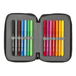 PLUMIER DOBLE PQÑO 28 PCS PAUL FRANK "CAMPERS" SAFTA23 ENERO 412319854