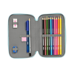 PLUMIER DOBLE PQÑO 28 PCS RECICLADO GLOWLAB KIDS "CUTE DOLL" SAFTA23 ENERO 412323854