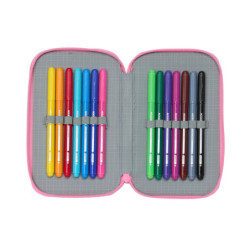 PLUMIER DOBLE PQÑO 28 PCS MINNIE MOUSE "LOVING" 412334854 SAFTA24