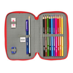 PLUMIER DOBLE PQÑO 28 PCS SONIC "LET'S ROLL" 412396854 SAFTA23 VAC