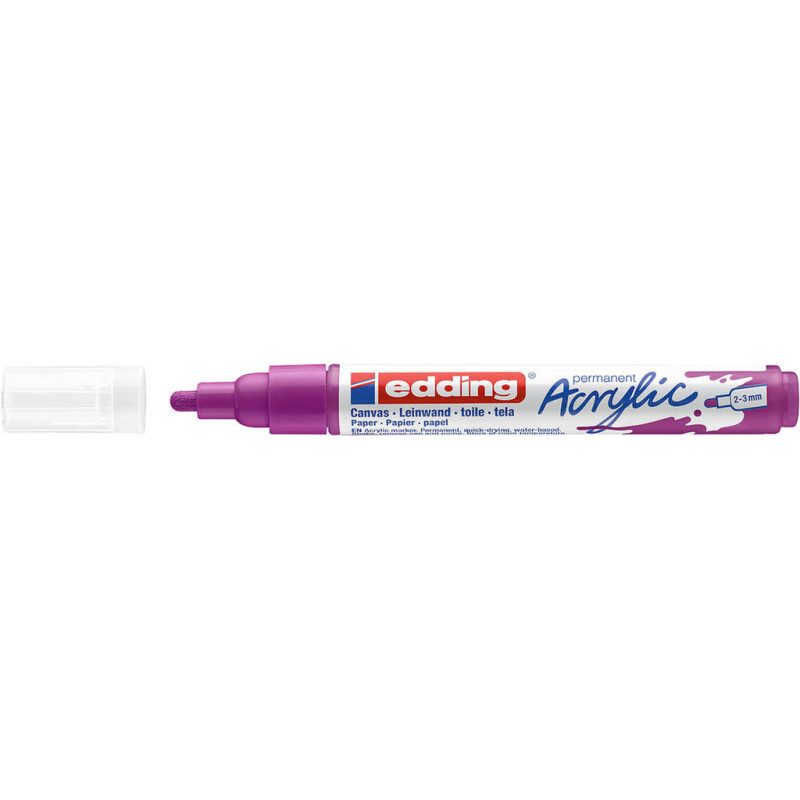 MARCADOR EDDING N.º 5100 ACRILICO 2-3 MM ARANDANO COLOR 910 UNIDAD