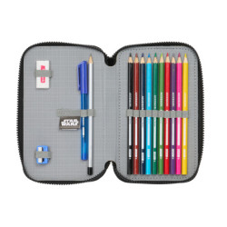 PLUMIER DOBLE PQÑO 28 PCS STAR WARS "THE FIGHTER" 412401854 SAFTA24