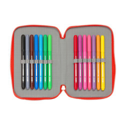 PLUMIER TRIPLE 36 PCS SUPER MARIO "WORLD" 412408857 SAFTA24 VAC 12,5*19,5