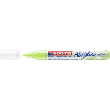 MARCADOR EDDING N.º 5100 ACRILICO 2-3 MM VERDE PASTEL COLOR 917 UNIDAD