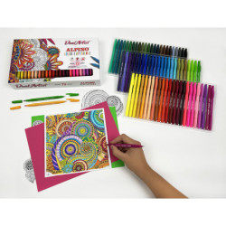 ROTULADOR ALPINO DOBLE PUNTA DUAL ARTIST PINCEL COLOR EXPERIENCE 72 COLORES CAJA AR000197