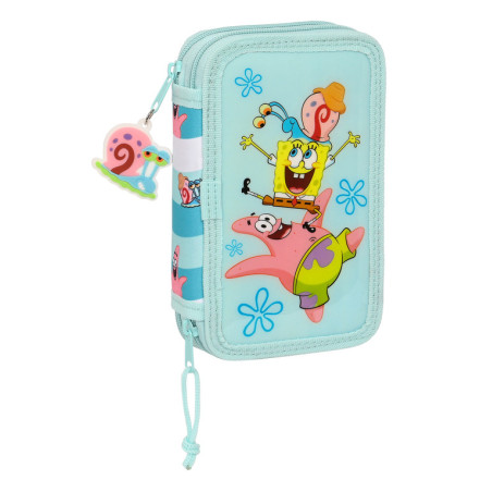 PLUMIER DOBLE PQÑO 28 PCS BOB ESPONJA "STAY POSITIVE" SAFTA23 ENERO 412291854