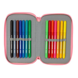 PLUMIER TRIPLE 37 PCS RECICLADO MOOS "PASSION" SAFTA25 ENERO 412518857