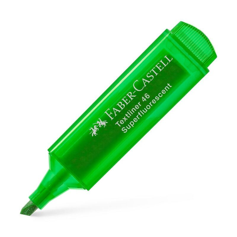MARCD.FLUOR FABER-CASTELL TEXTLINER 46 SUPERFLUORESCENT VERDE 63 C/10U