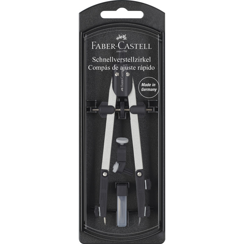 COMPAS ARTICULACION+ADAPTADOR+ACCESORIOS 340MM FABER CASTELL