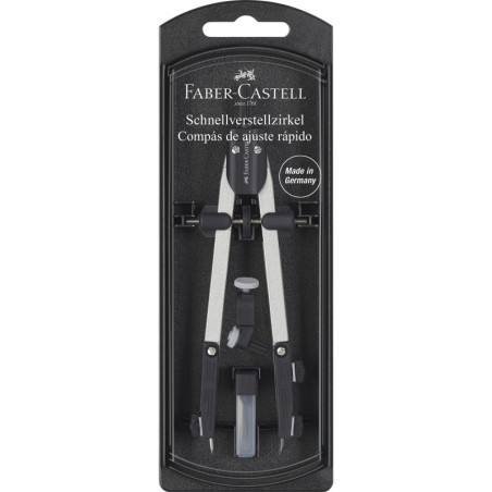 COMPAS ARTICULACION+ADAPTADOR+ACCESORIOS 340MM FABER CASTELL