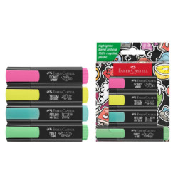 MARCD.FLUOR FABER-CASTELL TEXTLINER RECICLADO GRAFITTI 254690 BLISTER 4U 254690
