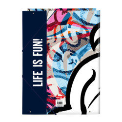 CARPETA FOLIO 3 SOLAPAS EL NIÑO "LIFE IS FUN" 512207068 33,5*26 SAFTA22