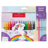 ROTULADOR FABER-CASTELL 18+6 COLORES CAJA CARTON UNICORNIO 554221