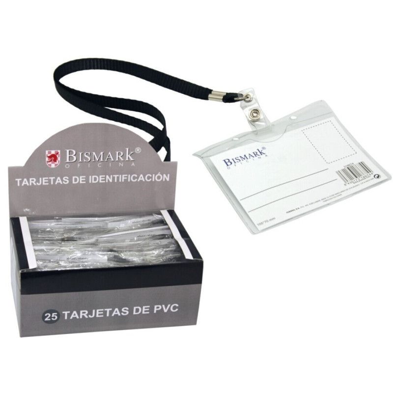 FUNDA IDENTIFICACION BISMARK CORDON NEGRO C/25U POESSA 318674