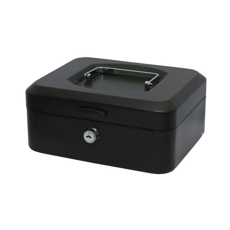 CAJA CAUDALES POESSA C/BANDEJA Y CIERRE MEDIANA NEGRA 318736 UNIDAD