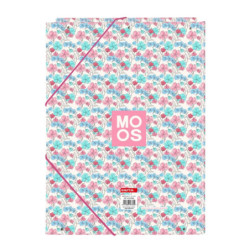 CARPETA FOLIO 3 SOLAPAS MOOS "FLORES" SAFTA25 ENERO 512418068