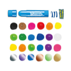TEMPERA SOLIDA CARIOCA TEMPERELLO SURTIDO REGALO 24 COLORES UNIDAD 43290