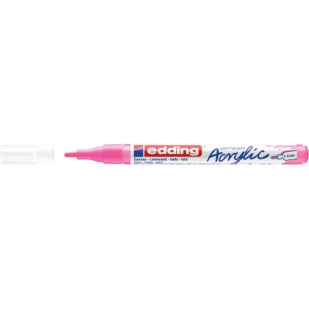 MARCADOR EDDING N.º 5300 ACRILICO 1-2 MM ROSA NEON COLOR 69 UNIDAD