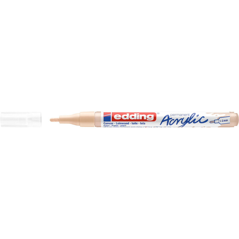 MARCADOR EDDING N.º 5300 ACRILICO 1-2 MM BEIGE CALIDO COLOR 255 UNIDAD