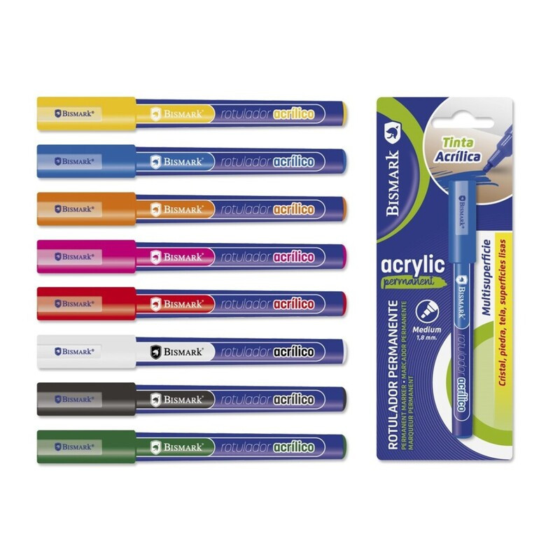 MARCADOR POESSA ACRILICO 8 COLORES SURTIDOS CAJA 24U 329317