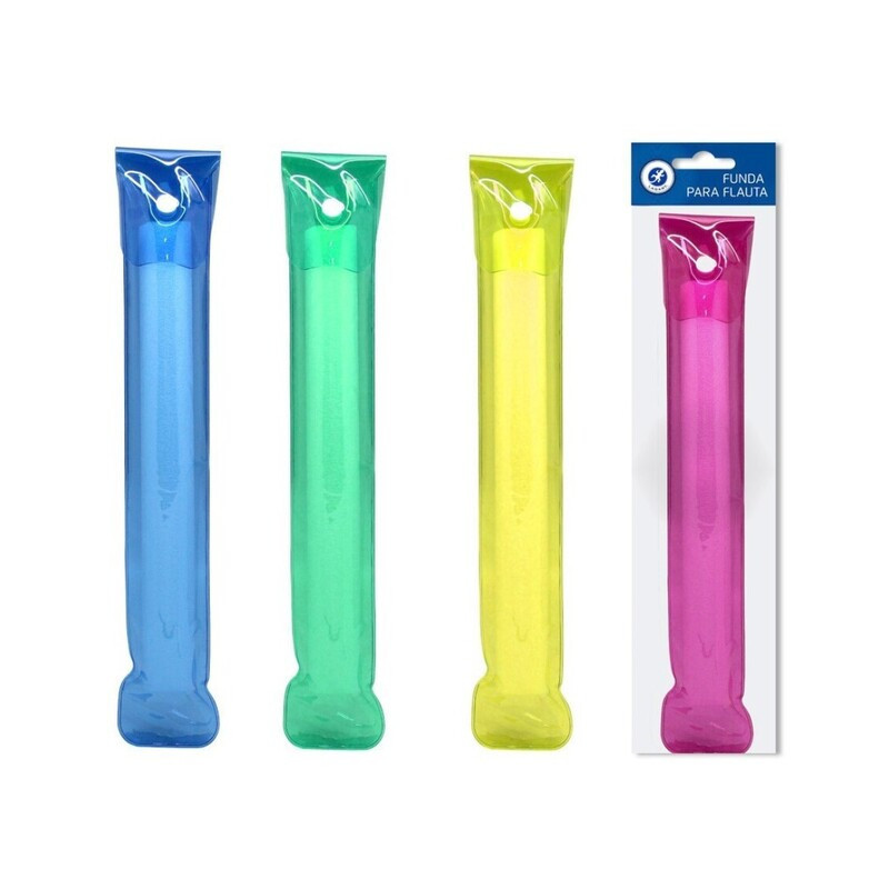 PORTATODO FLAUTA PLAST 35CM TRANSPARENTE COLORES SURTIDOS POESSA 325950