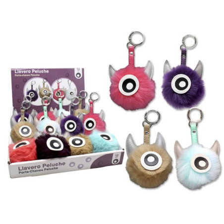 LLAVERO POESSA PELUCHE POMPOM MONSTRUOS 326744 UNIDAD