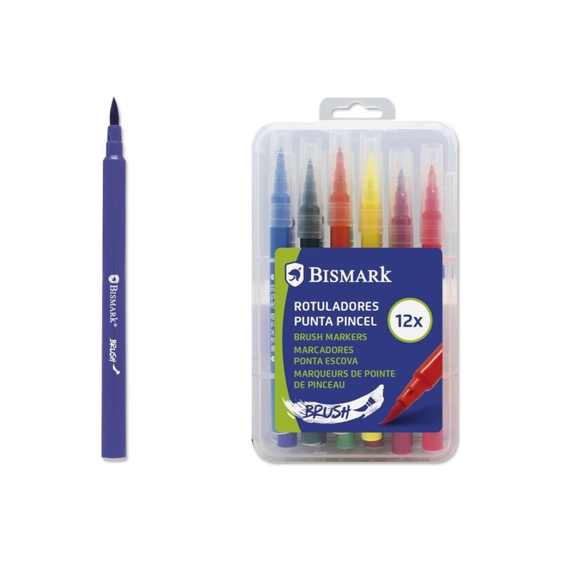 ROTULADORES PUNTA PINCEL BRUSH BISMARK 12U 329454 POESSA BLISTER