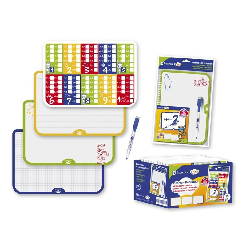 SET 2 PIZARRAS POESSA C/TABLAS MULTIPLICAR + ROTULADOR Y BORRADOR POESSA 327354