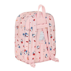 MOCHILA GUARDERIA ADAPT.CARRO HELLO KITTY "HAPPINESS GIRL" 612116232 27*22 SAFTA22