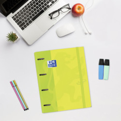 CARPEBLOC RINGBOOK A4 4A ENRI OXFORD SCHOOL TOUCH VERDE LIMA C/RECAMBIO 100H 5 COL 400136662