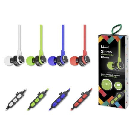 AURICULARES BLUETOOTH IN-EAR UMAY C/MICROFONO Y LECTOR MICRO-SD 329651 POESSA