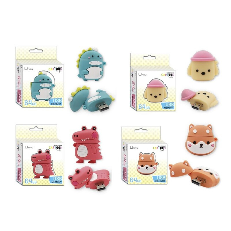 MEMORIA USB UMAY 64GB DECORADO CARTOON SURTIDO 4 MOD 330151